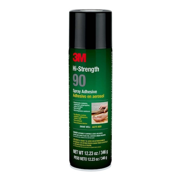 3M HiStrength 90 Spray Adhesive Clear, Net Wt 12.23 Oz 62494249220 Zoro